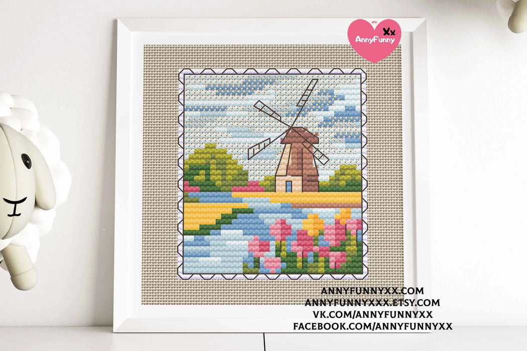 Mill brand. Mini Stamp Series - PDF Cross Stitch Pattern