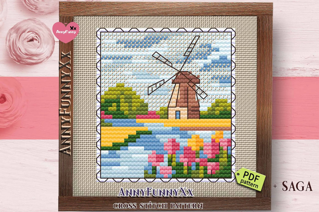 Mill brand. Mini Stamp Series - PDF Cross Stitch Pattern