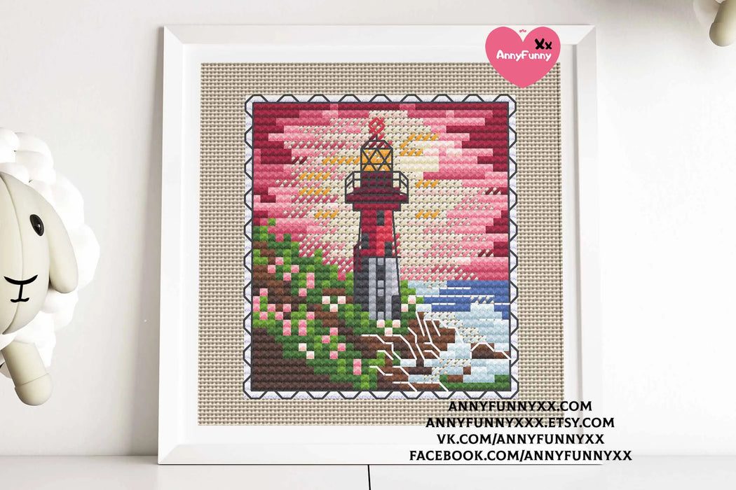 Rosy Glow - PDF Cross Stitch Pattern