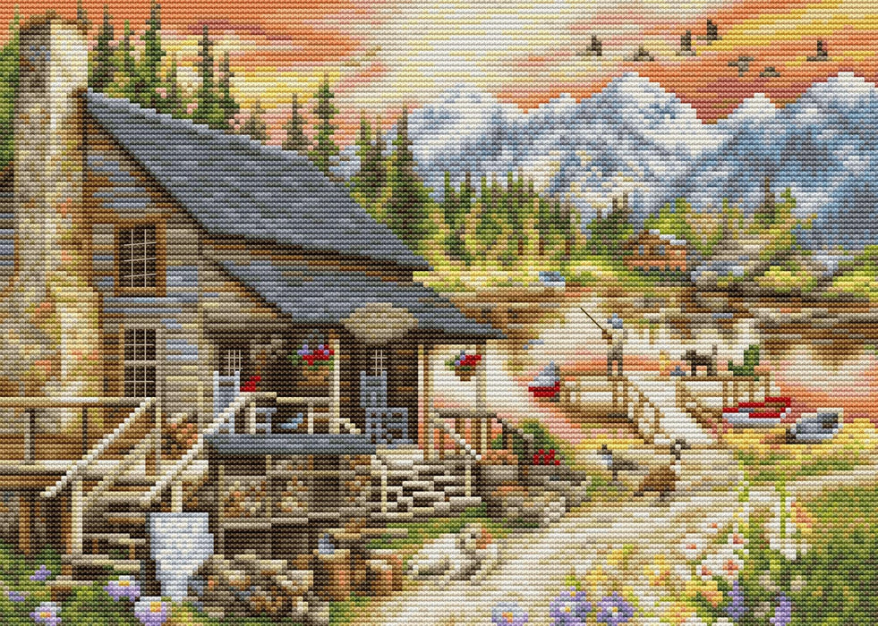 Log Cabin BU5020L Counted Cross-Stitch Kit - Wizardi