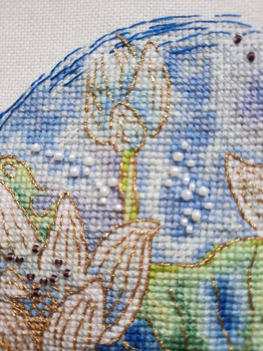 Lotuses 3 - PDF Cross Stitch Pattern - Wizardi