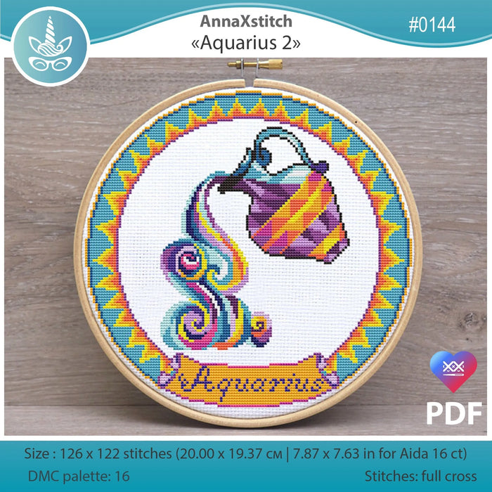 Aquarius 2 - PDF Cross Stitch Pattern