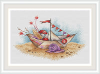 Paper boat - PDF Cross Stitch Pattern