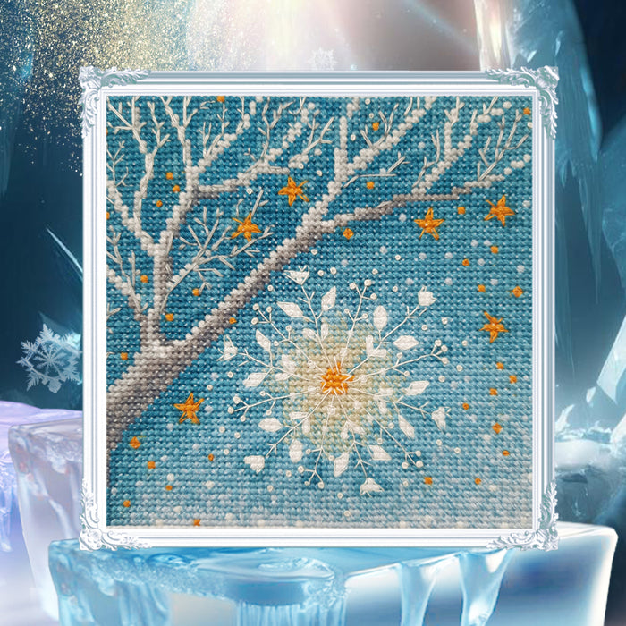 Magic snowflake of wishes C381 Counted Cross Stitch Kit - Wizardi