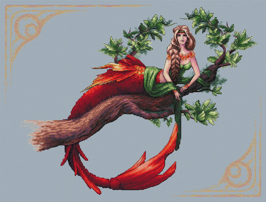 Mermaid - PDF Cross Stitch Pattern - Wizardi