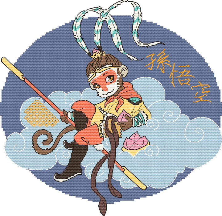 Monkey King - PDF Cross Stitch Pattern