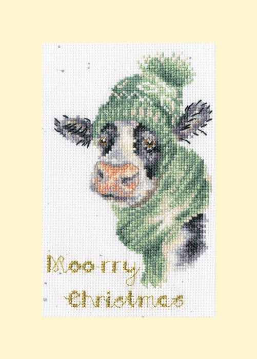 Moo-rry Christmas XMAS67 Counted Cross Stitch Kit - Wizardi