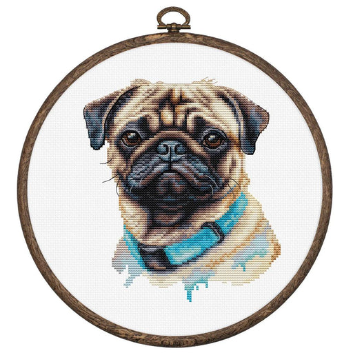 Mops Pug BC230L Counted Cross-Stitch Kit - Wizardi