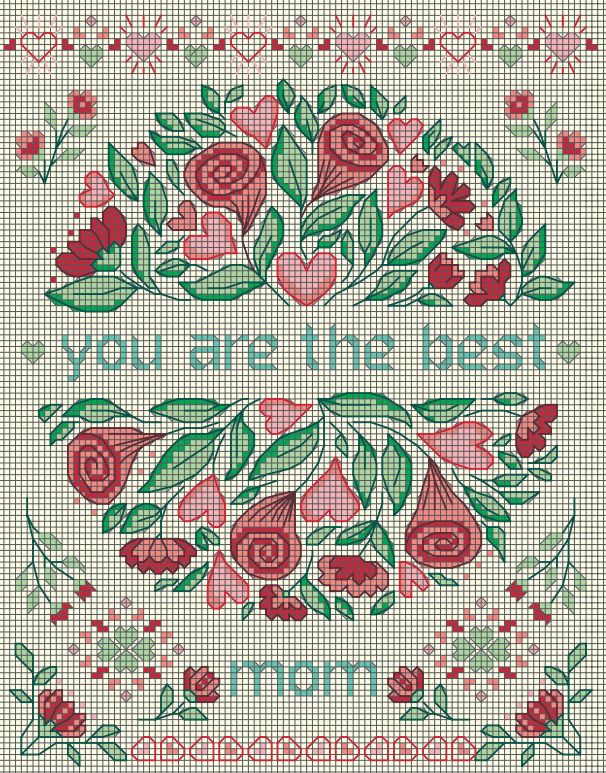 Mother's Day - PDF Free Cross Stitch Pattern - Wizardi
