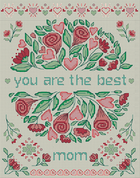Mother's Day - PDF Free Cross Stitch Pattern - Wizardi