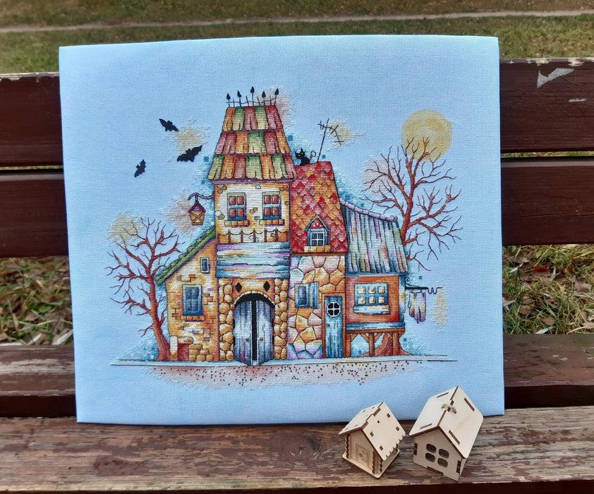 Mystical village - PDF Cross Stitch Pattern - Wizardi