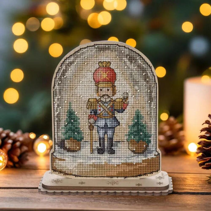 Christmas Soldier Cross-stitch kit on wood FLW-048