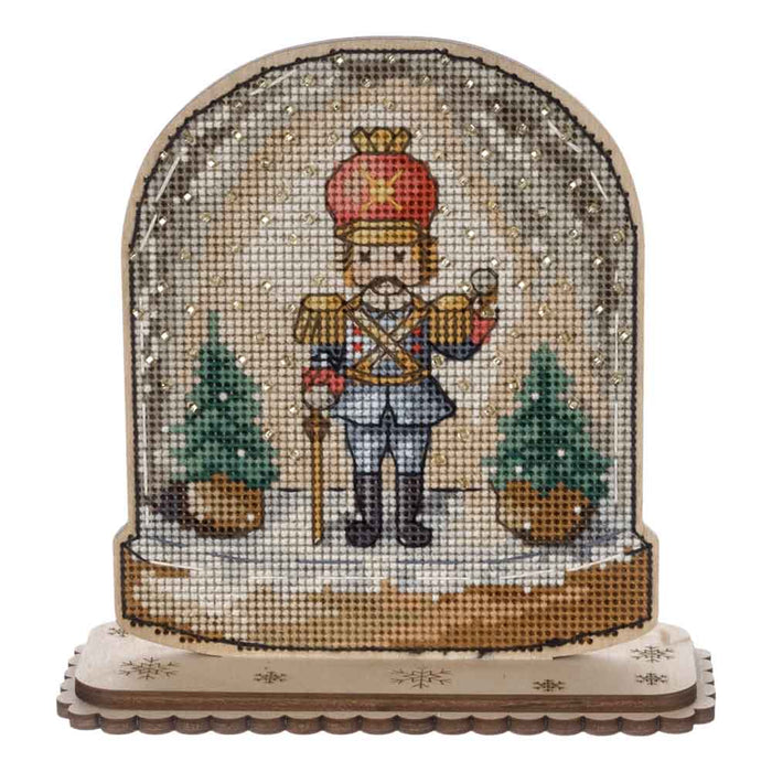 Christmas Soldier Cross-stitch kit on wood FLW-048