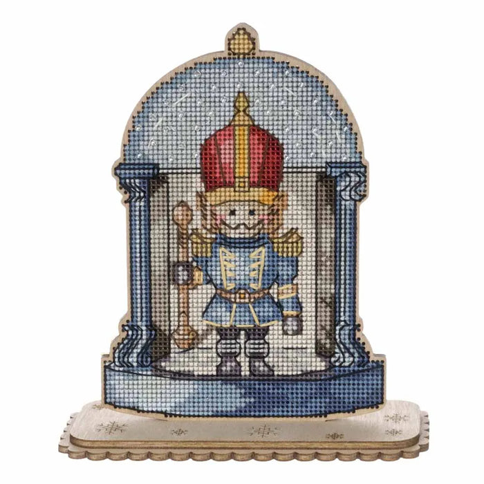 Christmas Soldier Cross-stitch kit on wood FLW-049