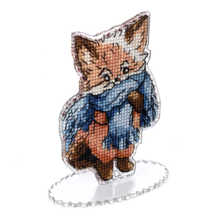 Fox Cross-stitch kit on a plastic base FLX-001