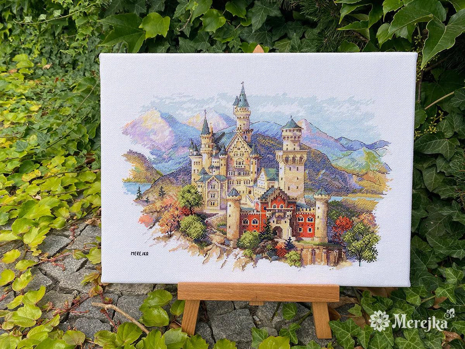 Neuschwanstein Castle K-201 Counted Cross-Stitch Kit - Wizardi