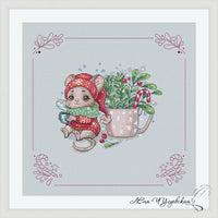 New year`s mouse - PDF Cross Stitch Pattern - Wizardi