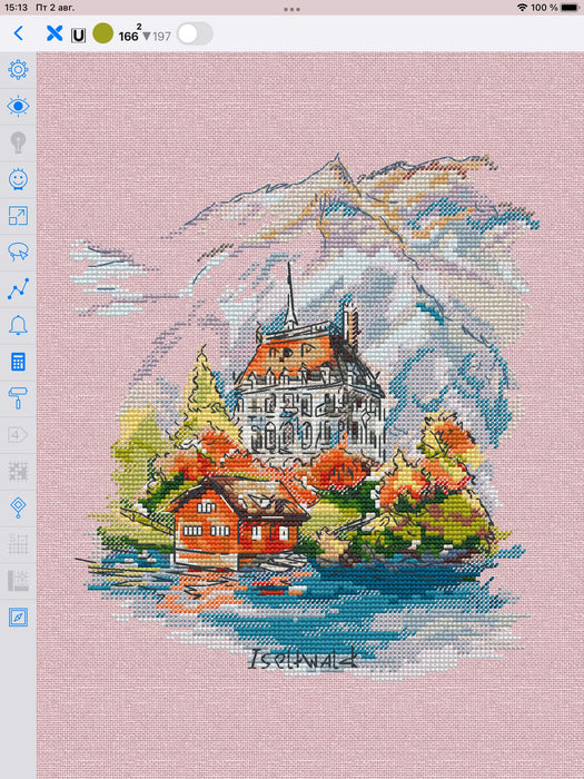 Iseltwald Castle - PDF Cross Stitch Pattern