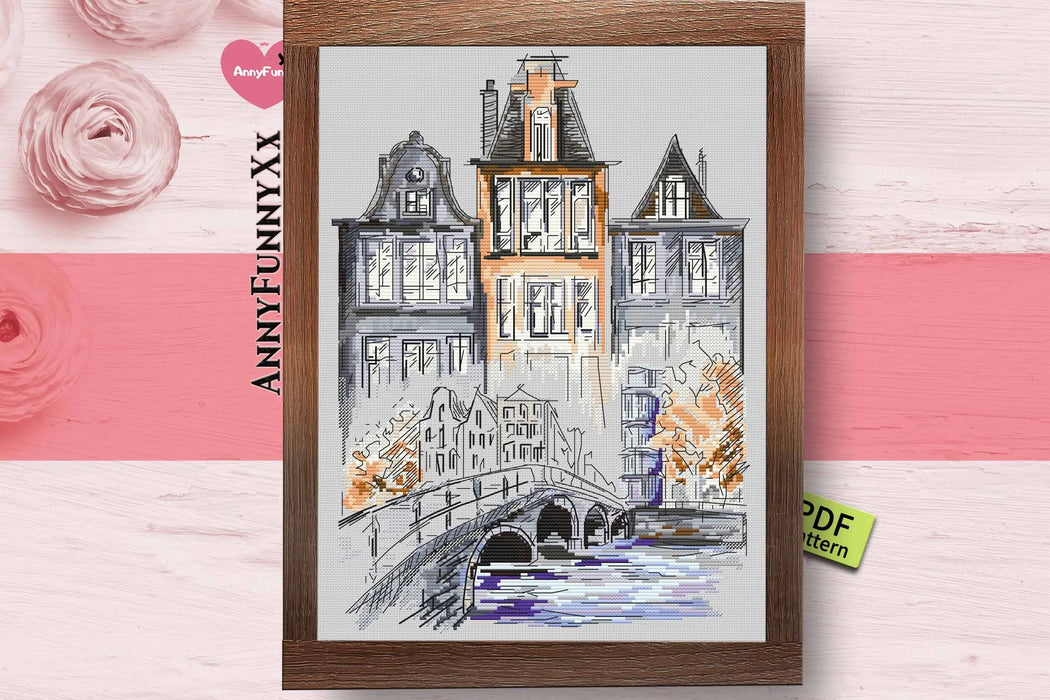 Old city. Prague - PDF Cross Stitch Pattern