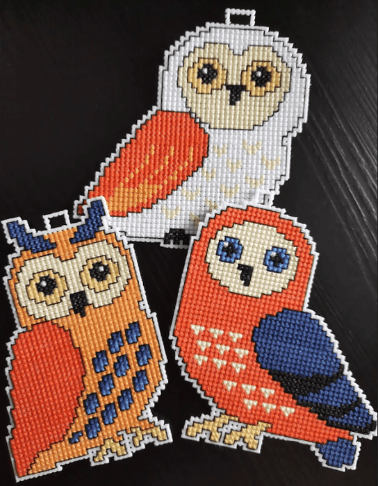 "Owls" 110CS Counted Cross-Stitch Kit - Wizardi