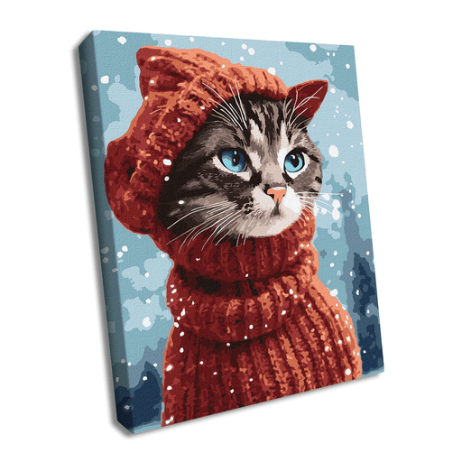Painting by Numbers kit Amazing kitty KHO4456 - Wizardi