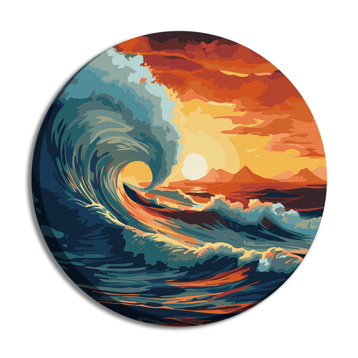 Painting by Numbers kit Catch the wave KHO-R1003 - Wizardi