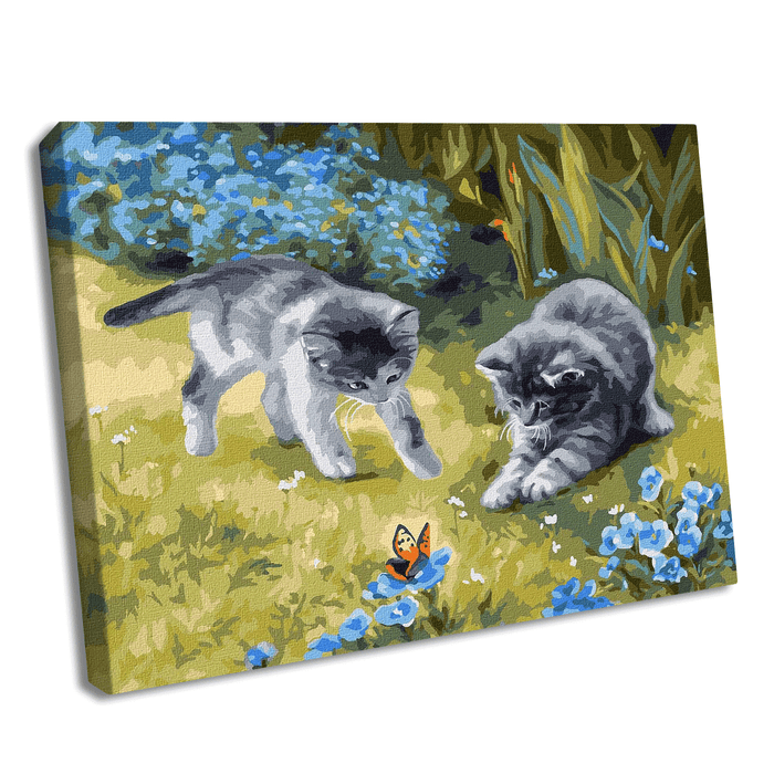 Painting by Numbers kit Cats in the garden KHO4252 - Wizardi