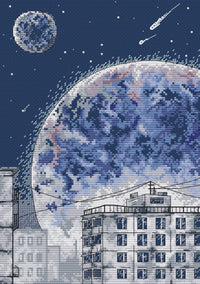 Panel Houses - PDF Cross Stitch Pattern - Wizardi