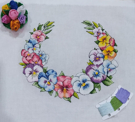 Pansies - PDF Cross Stitch Pattern - Wizardi