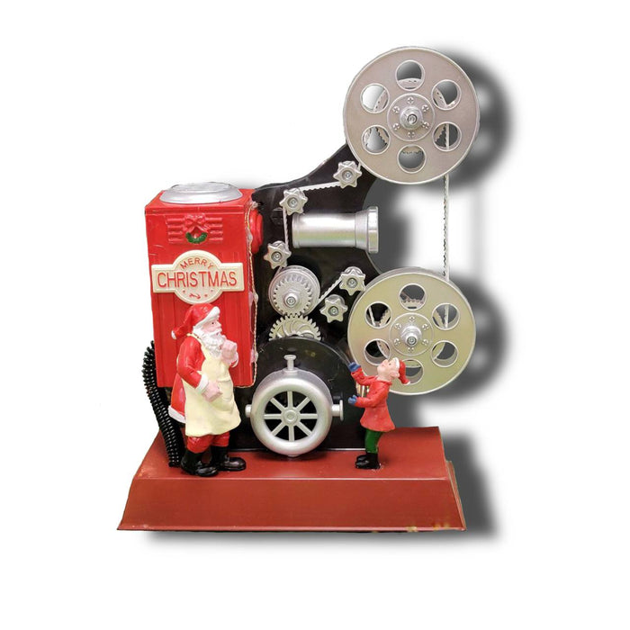 Santa with Movie Projector with LED Lights. Christmas Village F07M4-20-Y311