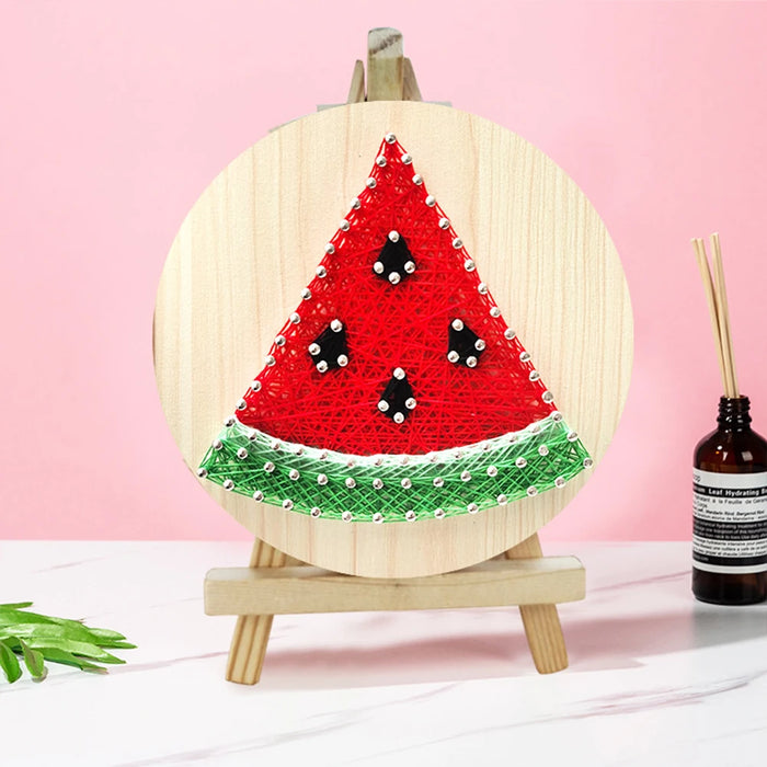 Watermelon Slice String Art Kit with Stand. Simple Decorative DIY String Art Craft Kit M1-4 DHAA28335