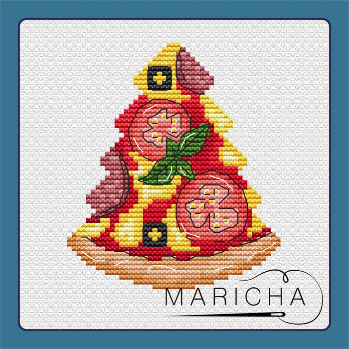 Pizza - PDF Cross Stitch Pattern - Wizardi