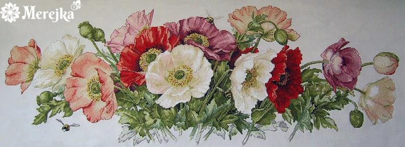 Poppies K-33 Counted Cross-Stitch Kit - Wizardi