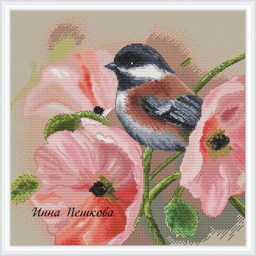 Poppies - PDF Cross Stitch Pattern - Wizardi