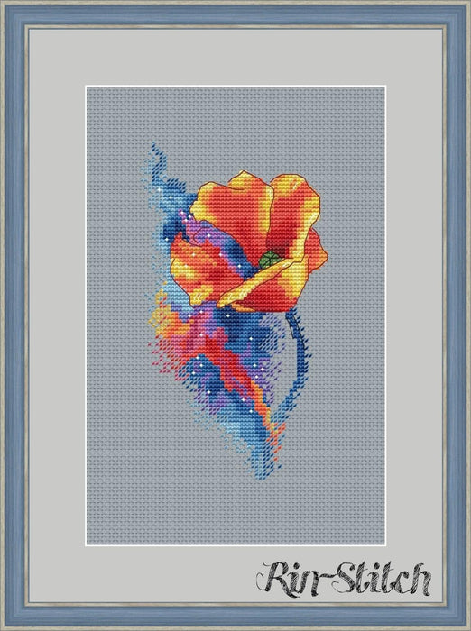 Poppy - PDF Cross Stitch Pattern - Wizardi