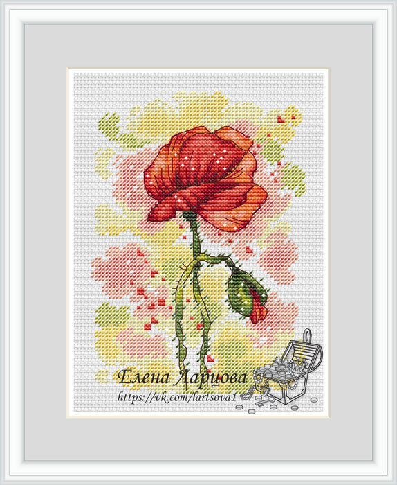 Poppy - PDF Cross Stitch Pattern - Wizardi