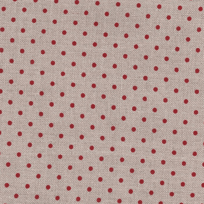 Precut Zweigart Belfast Petit Point 32 count Raw Linen/Red Dots 3609/5391 - Wizardi