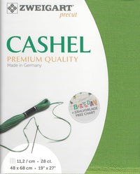 Precut Zweigart Cashel 28 count Grass Green 3281/6130 - Wizardi