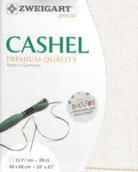 Precut Zweigart Cashel 28 count Opalescent White 3281/1111 - Wizardi