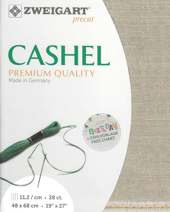 Precut Zweigart Cashel 28 count Raw Linen 3281/53 - Wizardi