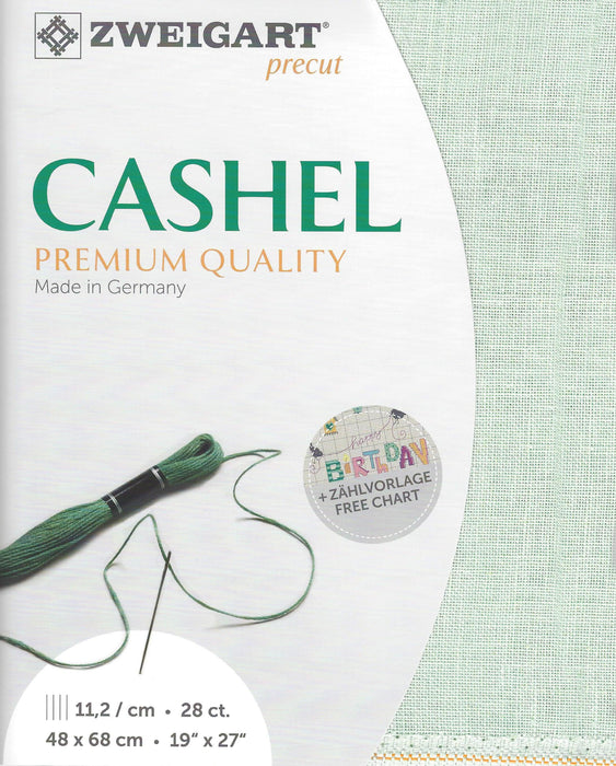 Precut Zweigart Cashel 28 count Sapphire Green 3281/6125 - Wizardi