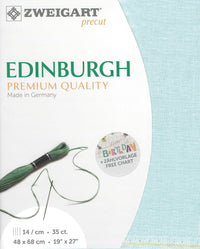 Precut Zweigart Edinburgh 36 count Aqua 3217/5146 - Wizardi