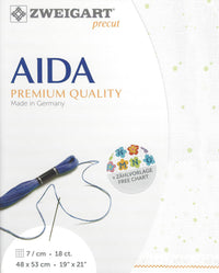 Precut Zweigart Fein-Aida Splash 18 count Light Green Splash 3793/1359 - Wizardi