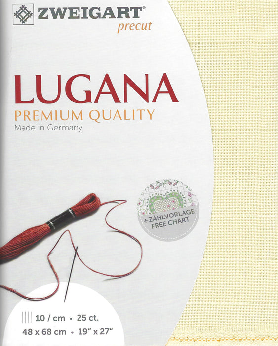 Precut Zweigart Lugana 25 count Ivory 3835/264 - Wizardi