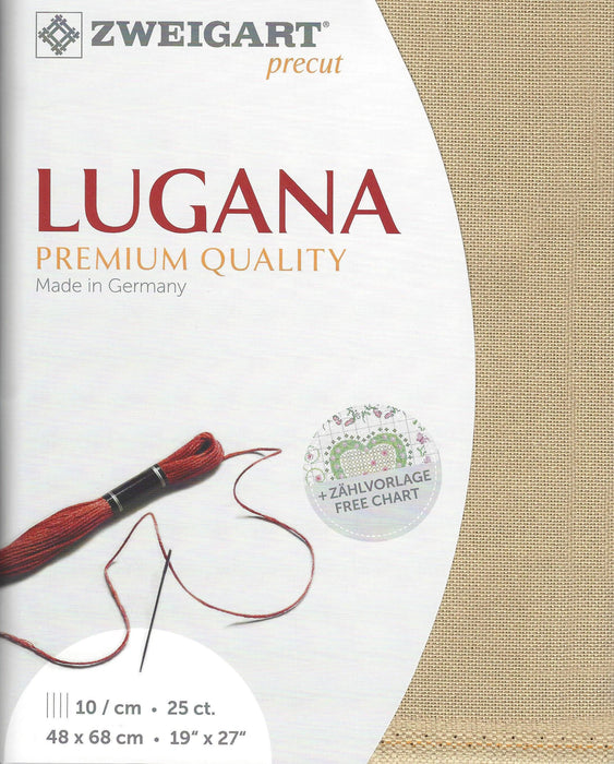 Precut Zweigart Lugana 25 count Light Mocha 3835/309 - Wizardi