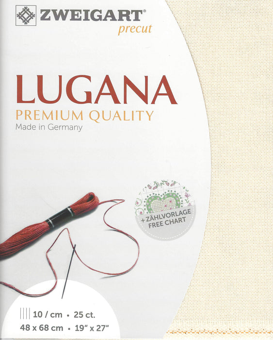 Precut Zweigart Lugana 25 count Soft Cream 3835/99 - Wizardi