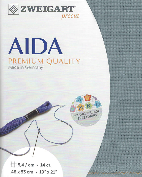 Precut Zweigart Stern-Aida 14 count Misty Blue 3706/594 - Wizardi