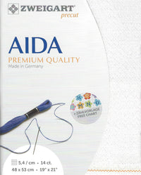 Precut Zweigart Stern-Aida Star 14 count White Opalescent 3706/11 - Wizardi