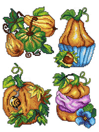 Pumpkins 149CS Counted Cross-Stitch Kit - Wizardi