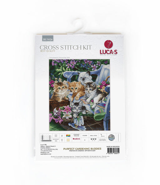 Purfect Gardening Buddies BU5026L Counted Cross-Stitch Kit - Wizardi